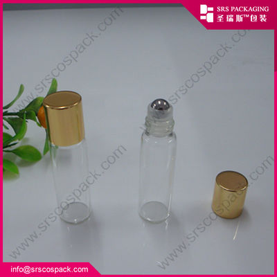 購入 1/6oz 5ml ミニロールオンガラスボトル 精油金属ロールボール香水 オンライン製造