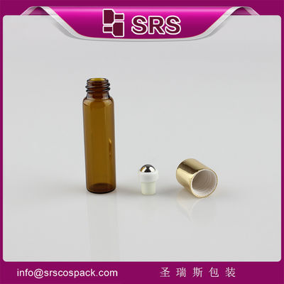 購入 メーカーガラスローラーボールボトル 5ml アンバーボトル オンライン製造
