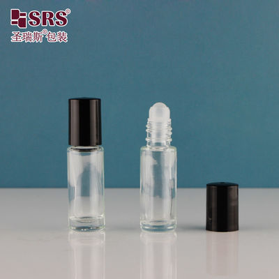 購入 4ml 5ml 8ml 10ml 黒色 固体色 スクリューキャップ 壁 ガラスロール 瓶上 PP ボール 香水オイル オンライン製造