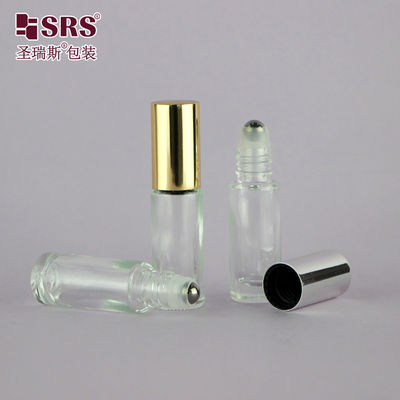 購入 円筒形丸型ガラス宝石ローラーボトル 5ml スキンケアエッセンス用 オンライン製造