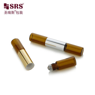 購入 SGB2-5+5ML デュアルサイドチューブ 香水オイル ガラスローラーボトル ステンレススチールボール付き オンライン製造