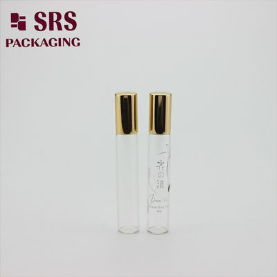 購入 SRS 空の 8ml 透明ガラス香水ロールオンボトル、ゴールドアルミニウムキャップ付き オンライン製造