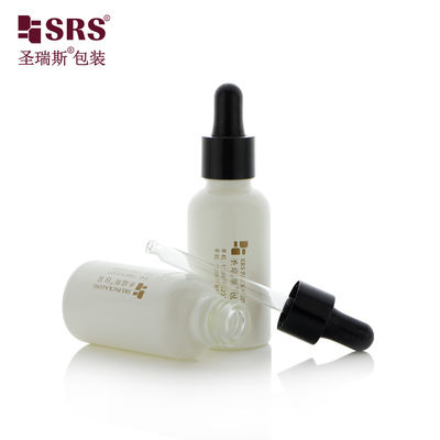 購入 D001-50ml 白いコーティング ガラス 空の滴瓶 5-100ml 顔用血清 オンライン製造