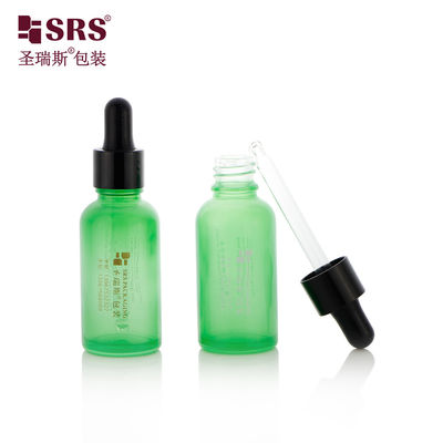 購入 D001-50ml エコフレンドリー 空のグリーンコーティング ドロッパーボトル ガラス容器 ブラックグロッシー ドロッパーキャップ シリコンバルブ付き ボディケアオイル用 オンライン製造
