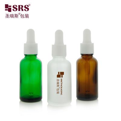 購入 D001-50ml 環境に優しい空の丸肩ガラスボディオイルドロッパーボトル、シルクスクリーン印刷ロゴカスタマイズ、ホワイトドロッパーキャップ、スキンケアパッケージング用シリコンハンドル付き オンライン製造