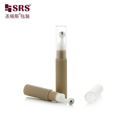 購入 A0031-10ML 空気のない粘土のボトル上の空のプラスチックロール 透明なキャップ付きの茶色のコーティング オンライン製造