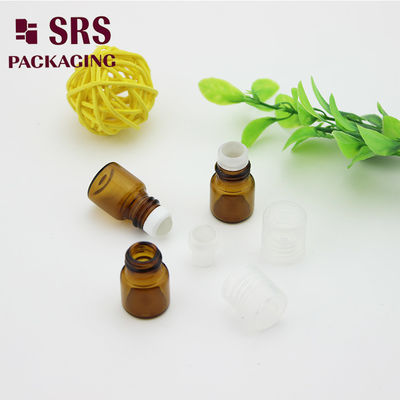 購入 SRS 空の 1 ml 琥珀ガラス ロール上の香水瓶、透明なプラスチック キャップ オンライン製造
