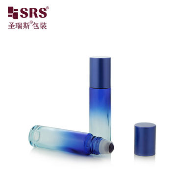 購入 BLPM-10ml 100% 漏れのない厚壁模具 濃い青いガラスロールボトル 宝石ボール 血清化粧品パッケージ オンライン製造