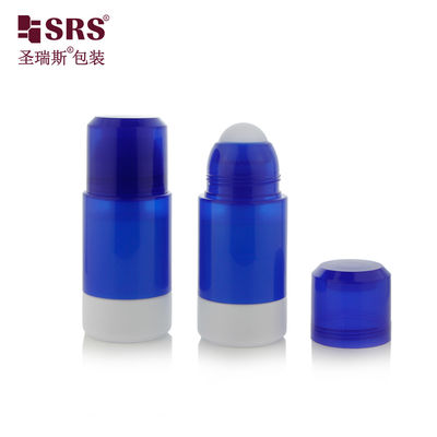 購入 RPPE(P)-75ML 大容量 空のダイヤモンドブルーカラー詰め替え式ロールオンボトル、交換用インナーボトル付き、ホワイトインナーボトルPPプラスチックローラーボール、デオドラントジェルフォーミュラ用 オンライン製造