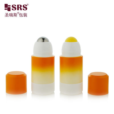 購入 RPPE ((P) 50ML 空のグラデント オレンジホワイト オーダーメイドデザイン ボトル上のロール ロゴ印刷で製造 黄色の空洞ボール ソーチンゲルの適用 オンライン製造