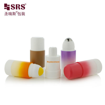 購入 PP PCR プラスチックの再充填式ロールオン 香水ボトル 50ml 75ml 環境に優しい円筒 パーソナルケア用 オンライン製造