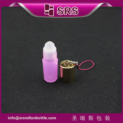 購入 SRS 空の化粧品プラスチックロールオンボトル 3ml ミニピンク色 フック付き オンライン製造
