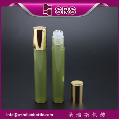 購入 コスメティック 贅沢品 15ml 緑色のプラスチック 3本の鋼鉄球を瓶に巻く オンライン製造