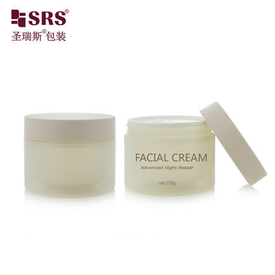 購入 SRSJK-250g 環境に優しいつや消し透明プラスチッククリームジャー 研究室用二重壁ジャー 丸い円筒形ジャー包装 化粧品用 オンライン製造
