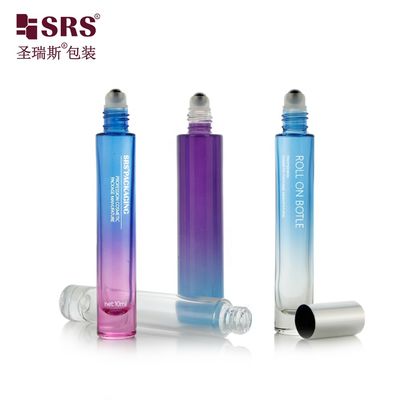 購入 10ml 15ml スリム 丸筒 重壁 厚底 カスタマイズ ガラス ロール ローラー ボトル 精油 香水 オンライン製造
