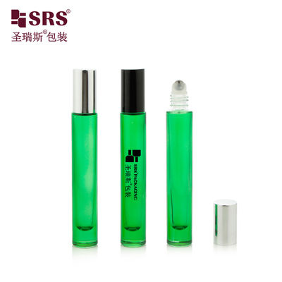 購入 香水とエッセンシャルオイル用丸型10ml漏れ防止ガラスローラーボールボトル オンライン製造