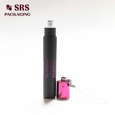 購入 SRS 空の化粧品プラスチックローラーボールボトル ブラックカラー 8ml フック付き オンライン製造