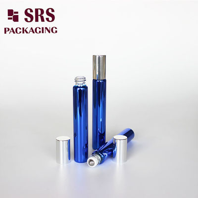 購入 SRS化粧品空の10ml青色ガラスロールオンセラムボトル オンライン製造