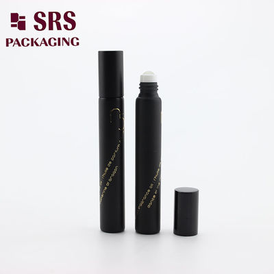 購入 SRS 空の化粧品 10 ミリリットルマットブラックガラス香水ローラーボールボトル オンライン製造