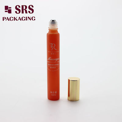 購入 SRS 化粧品 10 ミリリットルオレンジ色のガラス香水ローラー ボール ボトル オイル用 オンライン製造