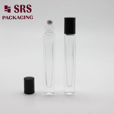 購入 SRS 化粧品 方形 透明色 厚い壁 10ml ガラスロール ボトル オンライン製造