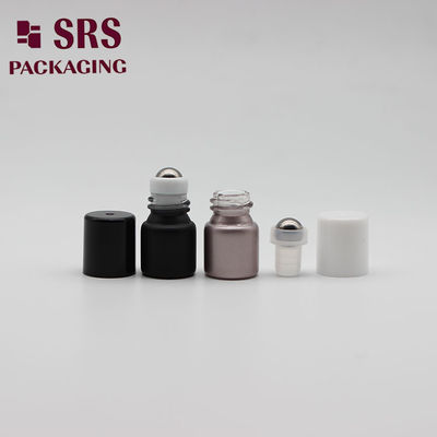 購入 SRS 空の化粧品 balck カラーミニ 1 ミリリットルガラスボトルローラーボール オンライン製造