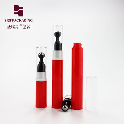 購入 空の 5 ミリリットル 10 ミリリットル 12 ミリリットル 15 ミリリットルプラスチック赤色プレスアイ血清エアレスポンプボトル オンライン製造