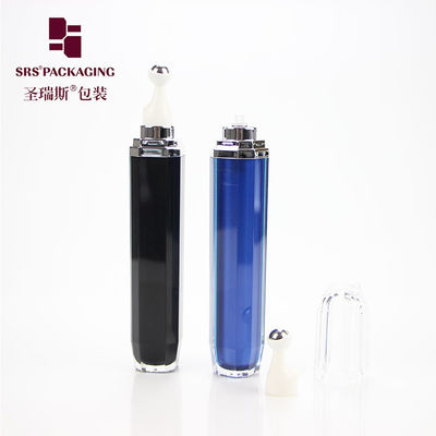 購入 SRS 化粧品 アクリル眼血清 瓶に空のロール 黒 15ml クリアキャップ オンライン製造