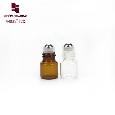 購入 化粧品 香水 アンバー ガラス ローラー ボトル 空き ミニ 1ml 薄壁付き オンライン製造