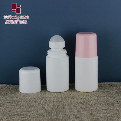 購入 RPPC デオドラント プラスチック PCR 空ロールオンボトル 60ml ピンクキャップ付き オンライン製造
