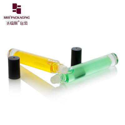 購入 GB1-10ml エッセンシャルオイルの香水用 ガラスのボトルに空のロール 黒のプラスチックキャップ オンライン製造