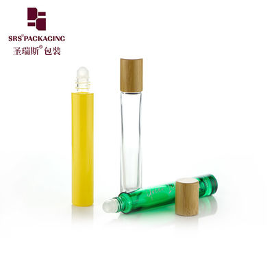 購入 GB1-10ml 空のコーティングガラスロールオンアプリケーターボトル 10ML 竹キャップ付き オンライン製造