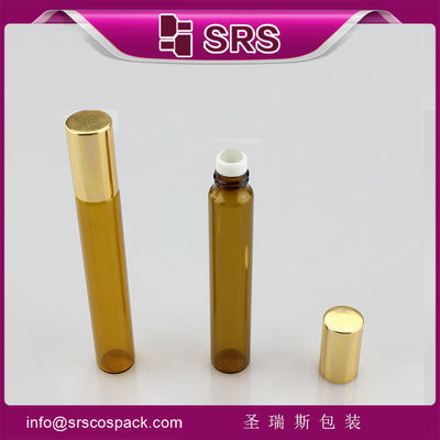 10mlのガラスの空の透明なロールボトル