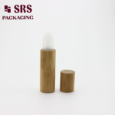 SRS 10ml 本物の竹プラスチックロールオンボトル、プラスチックボール付き