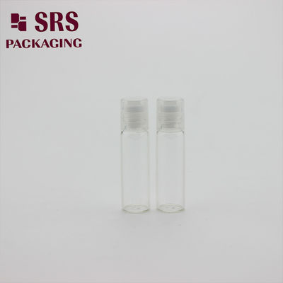 SRS 5ml クリアカラー卸売ガラスロールオンボトル、プラスチックキャップ付き