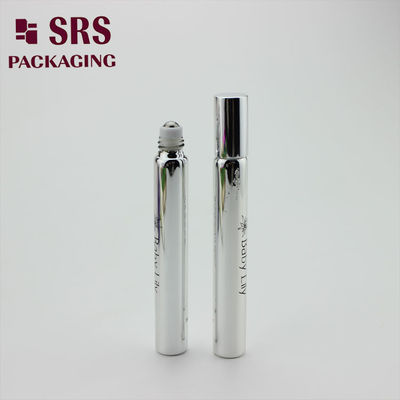 SRS 空の 15 ml シルバー ガラス ロールオン ボトル、シルバー アルミニウム キャップ付き