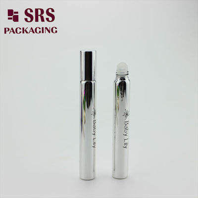 SRS 空の 15 ml シルバー ガラス ローラー ボール ボトル、シルバー アルミニウム キャップ付き