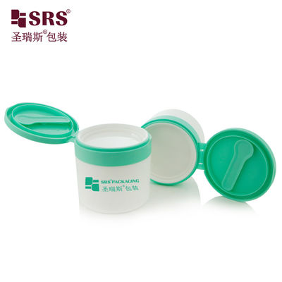 環境に優しい SRS1 120ml 150ml 白 PP PCR プラスチックジャー スプーンとピンセット付き