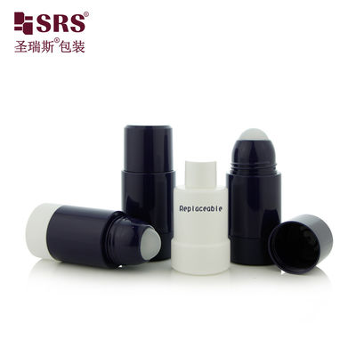 RPPE 50ml 75ml 印刷ブラック詰め替え式ロールオンボトル デオドラント液用