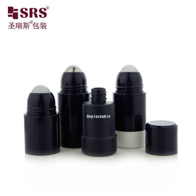RPPE-50ml 空の黒色反透剤 瓶に再填し可能なロール PP PCR プラスチック材料