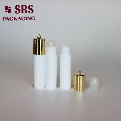 SRS 空の化粧品 5 ml プラスチック香水ロールオンボトル、ゴールドフックキャップ付き