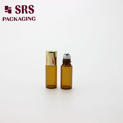 SRS 卸売空の 3 ml ミニ琥珀香水ガラス ロール オン ボトル