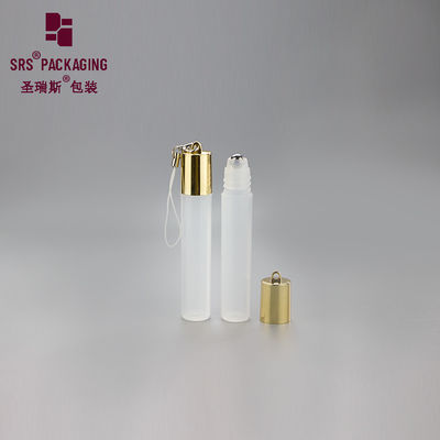 空のミニ 7 ミリリットル化粧品フロスト香水プラスチック ロールオンボトル透明フック付き